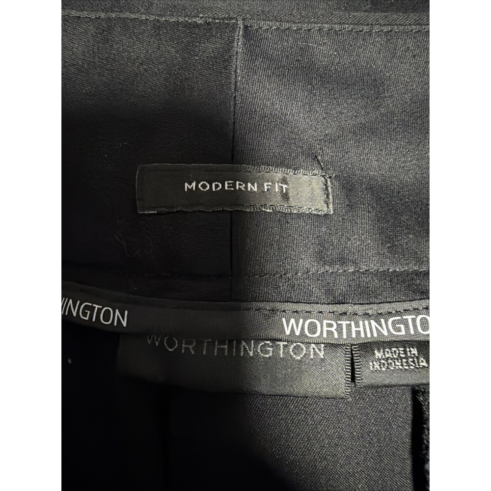 Worthington Y2K Vintage Capri Dress Pants Black Corpcore Office Size 6 - Picture 5 of 7
